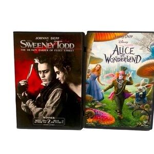 Alice in Wonderland & Sweeney Todd DVDS Starring JOHNNY DEPP